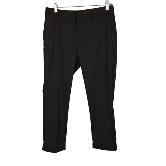 BANANA Republic Cuffed Flare Pants Plaid - Picture 1 of 12
